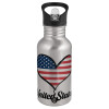 Metallic Silver with straw (500ml)