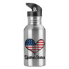 Metallic Silver with straw (600ml)