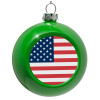 Green Christmas tree ornament bauble 8cm