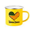 Yellow Enamel Metallic Cup 360ml