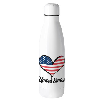 USA flag, Μεταλλικό παγούρι θερμός (Stainless steel), 500ml