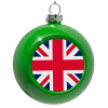 Green Christmas tree ornament bauble 8cm