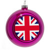 Purple Christmas tree ornament bauble 8cm