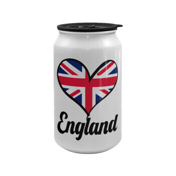 England flag, Κούπα ταξιδιού μεταλλική με καπάκι (tin-can) 500ml