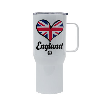 England flag, Mega Stainless steel Tumbler with lid, double wall 750L