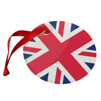 England flag, Christmas ornament glass 9cm