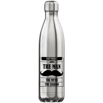 The man, the myth, Inox (Stainless steel) hot metal mug, double wall, 750ml