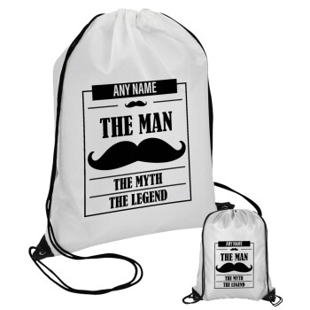 The man, the myth, Pouch bag with black cords (1 piece)