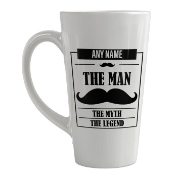 The man, the myth, Κούπα κωνική Latte Μεγάλη, κεραμική, 450ml