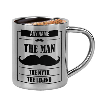 The man, the myth, Double-wall metal cup for espresso (220ml)