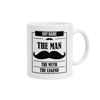 The man, the myth, Ceramic coffee mug, 330ml (1pcs)