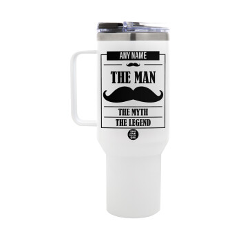 The man, the myth, Mega Stainless steel Tumbler with lid, double wall 1,2L