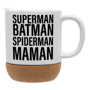 MAMAN, Ceramic coffee mug Cork (MAT), 330ml (1pcs)