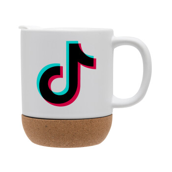 tik tok, Ceramic coffee mug Cork (MAT), 330ml (1pcs)