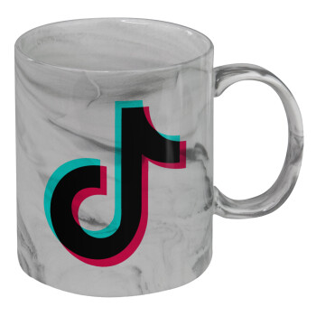 tik tok, Mug ceramic marble style, 330ml