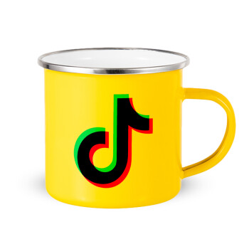 tik tok, Yellow Enamel Metallic Cup 360ml