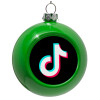 Green Christmas tree ornament bauble 8cm