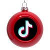 Red Christmas tree ornament bauble 8cm