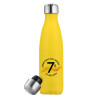 Yellow Stainless Steel Metallic Thermos, double-walled, 500ml