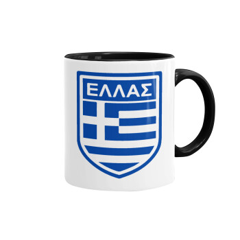 Hellas, Mug colored black, ceramic, 330ml