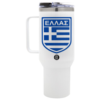 Ελλάς, Mega Tumbler με καπάκι, διπλού τοιχώματος (θερμό) 1,2L