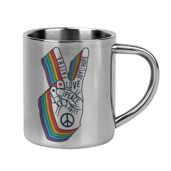 Peace Love Joy, Mug Stainless steel double wall 300ml