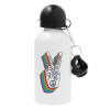 Metal water bottle, White, aluminum 500ml