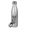 Metallic Glitter Silver Thermos Flask (Stainless steel), double-walled, 500ml