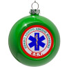 Green Christmas tree ornament bauble 8cm