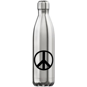 Peace, Μεταλλικό παγούρι θερμός Inox (Stainless steel), διπλού τοιχώματος, 750ml