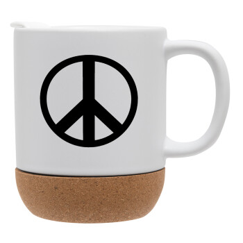 Peace, Ceramic coffee mug Cork (MAT), 330ml (1pcs)