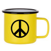 Metallic enamel MATT Yellow cup 360ml