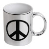 Mug ceramic, silver mirror, 330ml