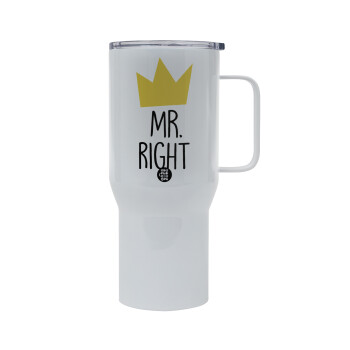 Mr right, Tumbler με καπάκι, διπλού τοιχώματος (θερμό) 750L