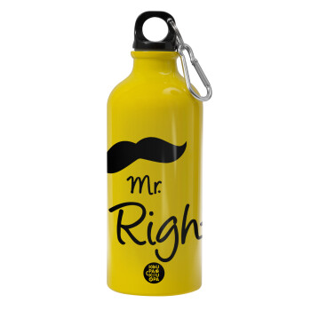 Mr right Mustache, Water bottle 600ml