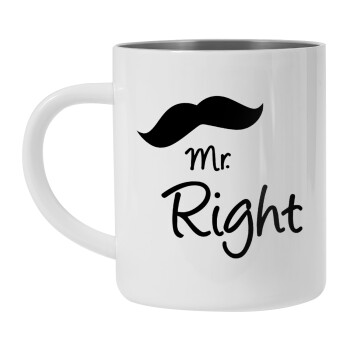 Mr right Mustache, Mug Stainless steel double wall 300ml