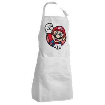 Super mario win, Adult Chef Apron (with sliders and 2 pockets)