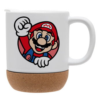 Super mario win, Ceramic coffee mug Cork (MAT), 330ml (1pcs)