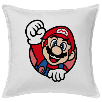 Super mario win, Sofa cushion White 50x50cm includes filling