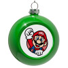 Green Christmas tree ornament bauble 8cm