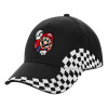 Adult Ultimate BLACK RACING Cap, (100% COTTON DRILL, ADULT, UNISEX, ONE SIZE)