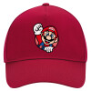 Adult Ultimate Hat RED, (100% COTTON DRILL, ADULT, UNISEX, ONE SIZE)