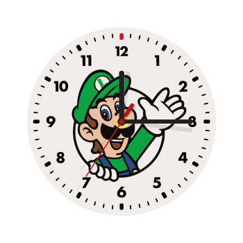 Super mario Luigi win, Ρολόι τοίχου ξύλινο (20cm)