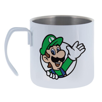 Super mario Luigi win, Mug Stainless steel double wall 400ml