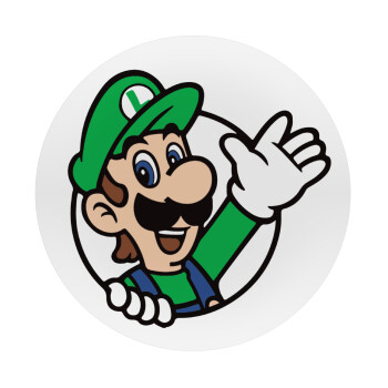 Super mario Luigi win, Mousepad Round 20cm