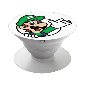 Super mario Luigi win, Phone Holders Stand  White Hand-held Mobile Phone Holder