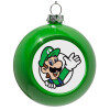 Green Christmas tree ornament bauble 8cm