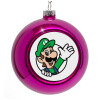 Purple Christmas tree ornament bauble 8cm