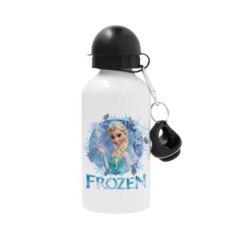 Frozen Elsa, Μεταλλικό παγούρι νερού, Λευκό, αλουμινίου 500ml