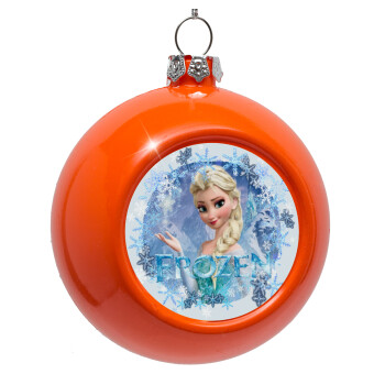 Frozen Elsa, Orange Christmas tree ornament bauble 8cm